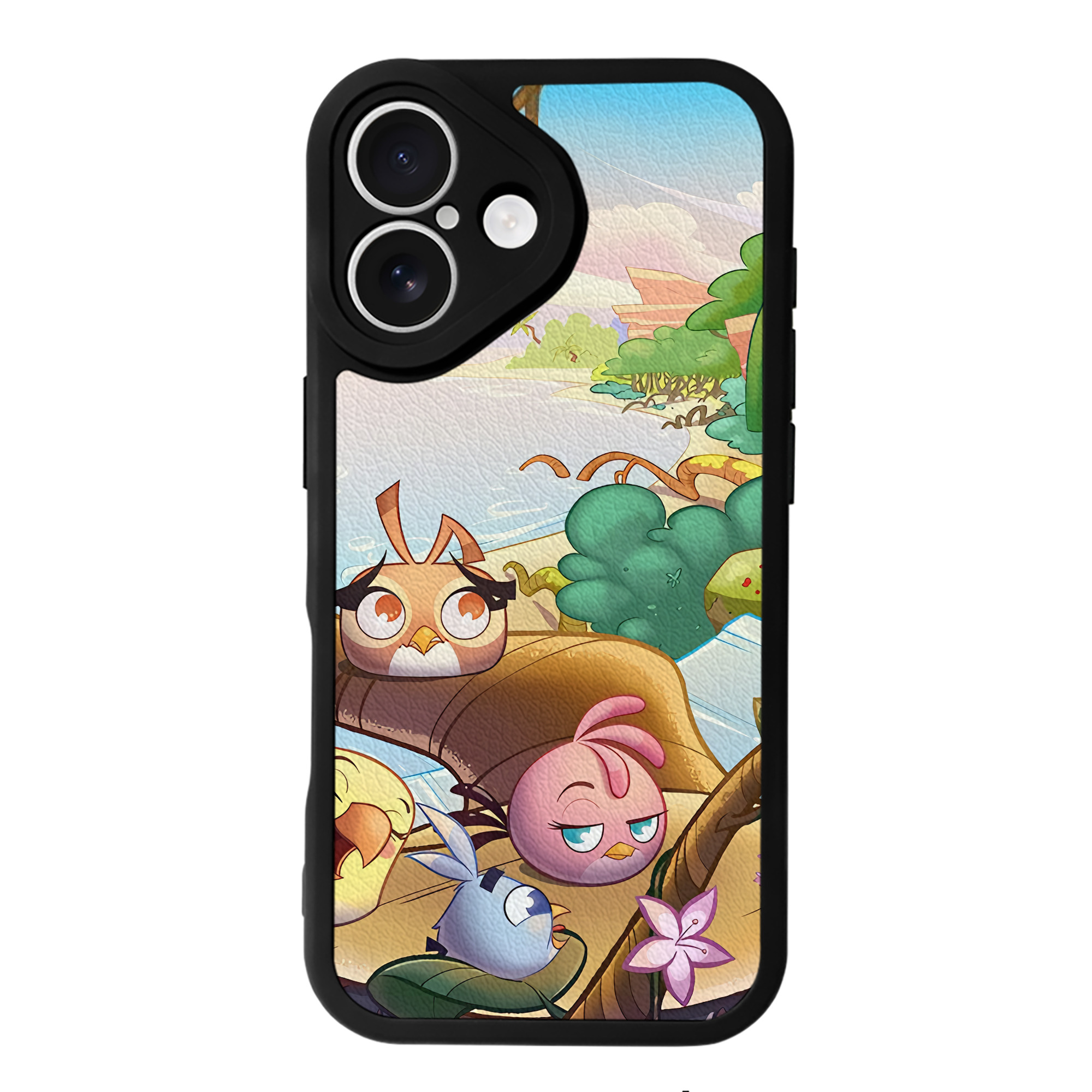 （画像用） Angry Birds アングリーバード 【iPhone 16シリーズ対応】シリコンスマホケース（レザー調） 材質：シリコン